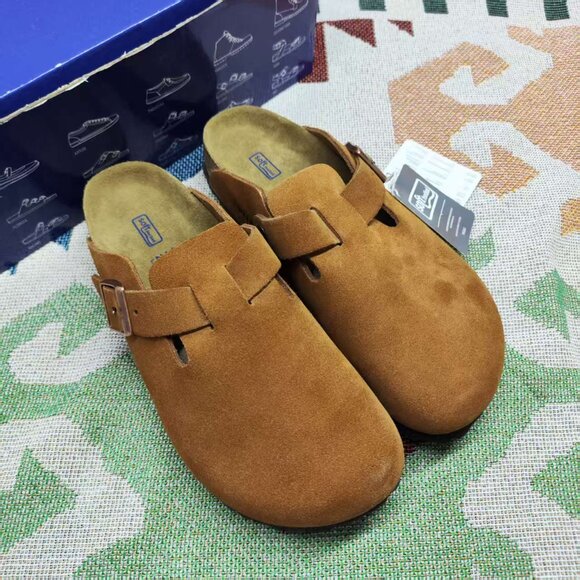 SEALED 🎱Birkenstock Boston NARROW • MINK SUEDE • Women's - Picture 2 of 6